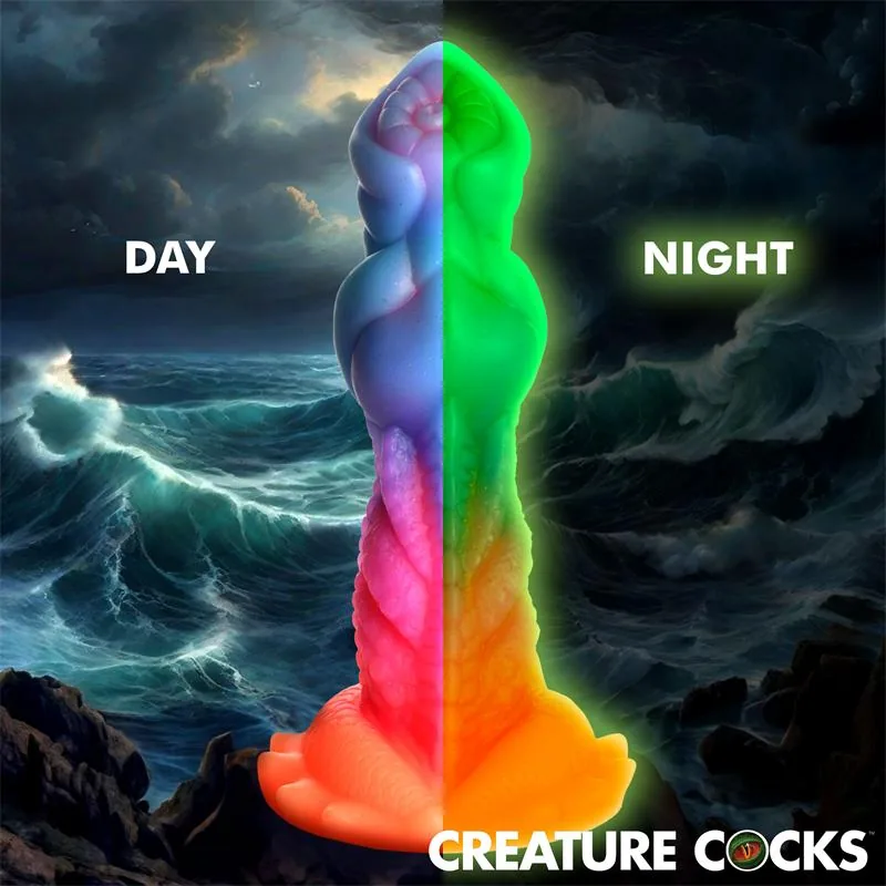 Dildo Fantasia Aqua-Cock que Brilha no Escuro em Silicone Creature Cocks — vista 12 de 18