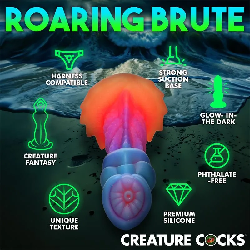 Dildo Fantasia Aqua-Cock que Brilha no Escuro em Silicone Creature Cocks — vista 13 de 18