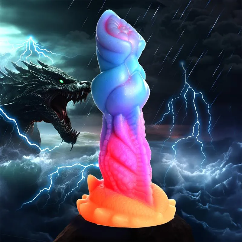 Dildo Fantasia Aqua-Cock que Brilha no Escuro em Silicone Creature Cocks — vista 16 de 18