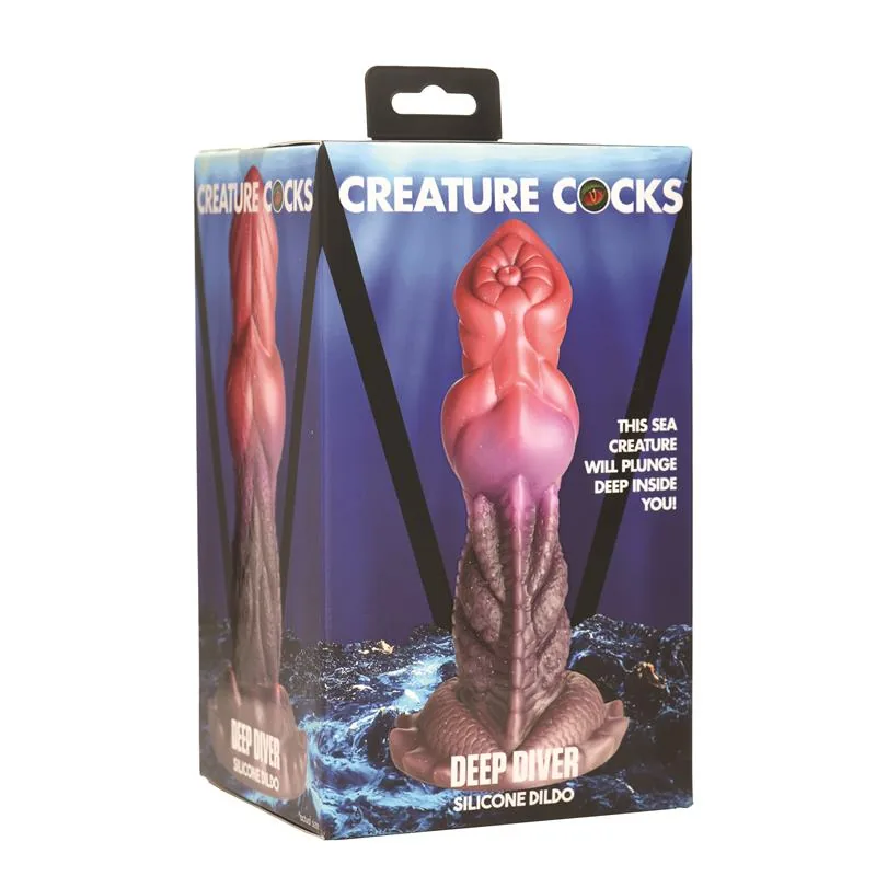 Dildo Fantasia Deep Diver em Silicone com Ventosa Creature Cocks — vista 14 de 14