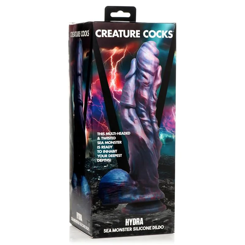 Dildo Fantasia Hydra Monstro Marinho de Três Cabeças em Silicone Creature Cocks — vista 9 de 9