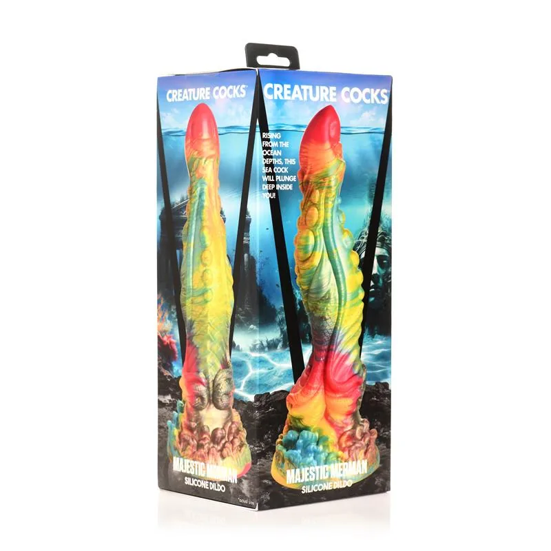 Dildo Fantasia Majestic Merman em Silicone 25 cm Creature Cocks — vista 15 de 15
