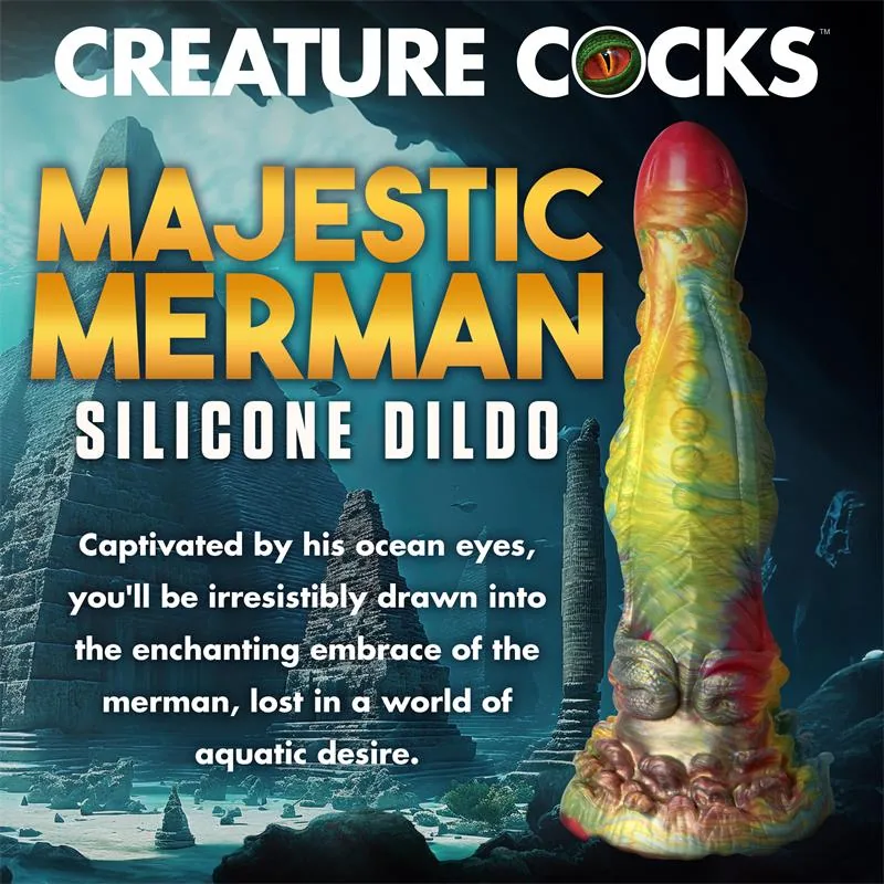 Dildo Fantasia Majestic Merman em Silicone 25 cm Creature Cocks — vista 8 de 15