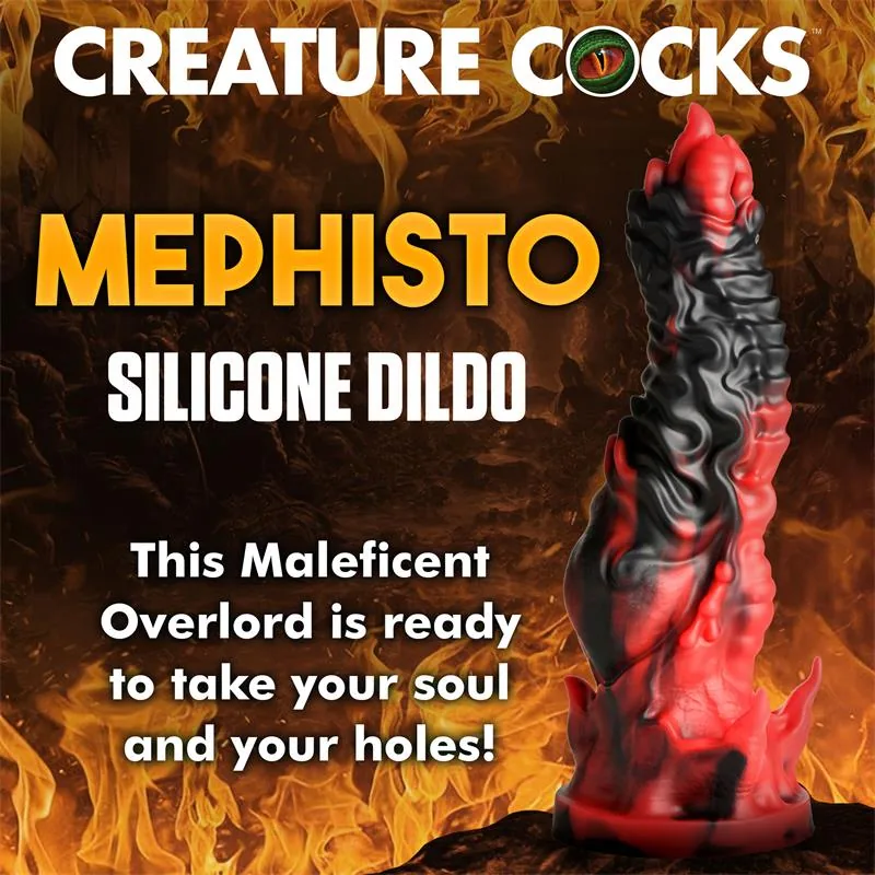 Dildo Fantasia Mephisto em Silicone com Testículos e Ventosa Creature Cocks — vista 8 de 15