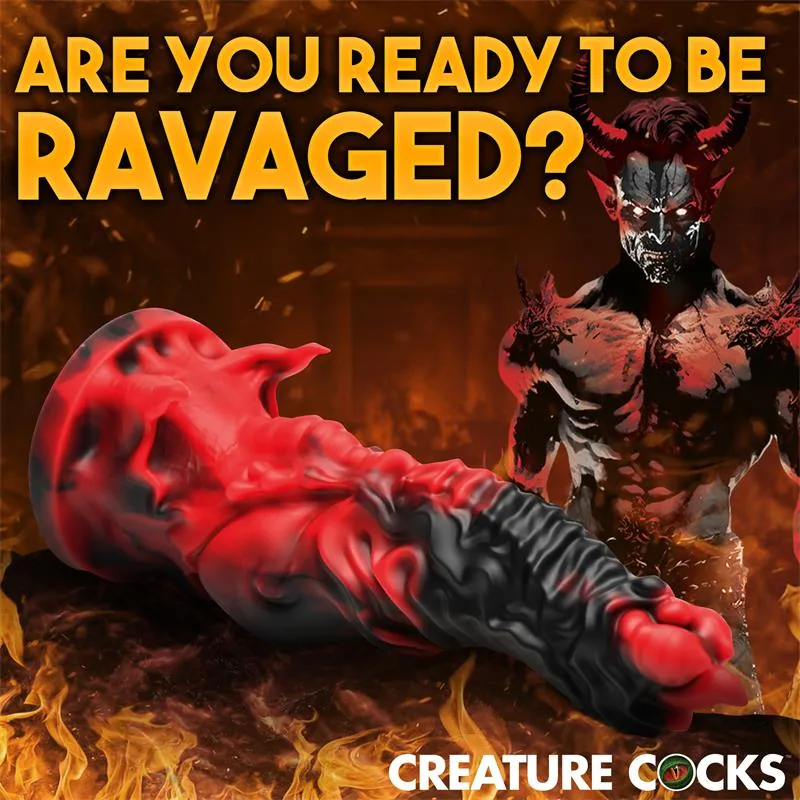 Dildo Fantasia Mephisto em Silicone com Testículos e Ventosa Creature Cocks — vista 9 de 15
