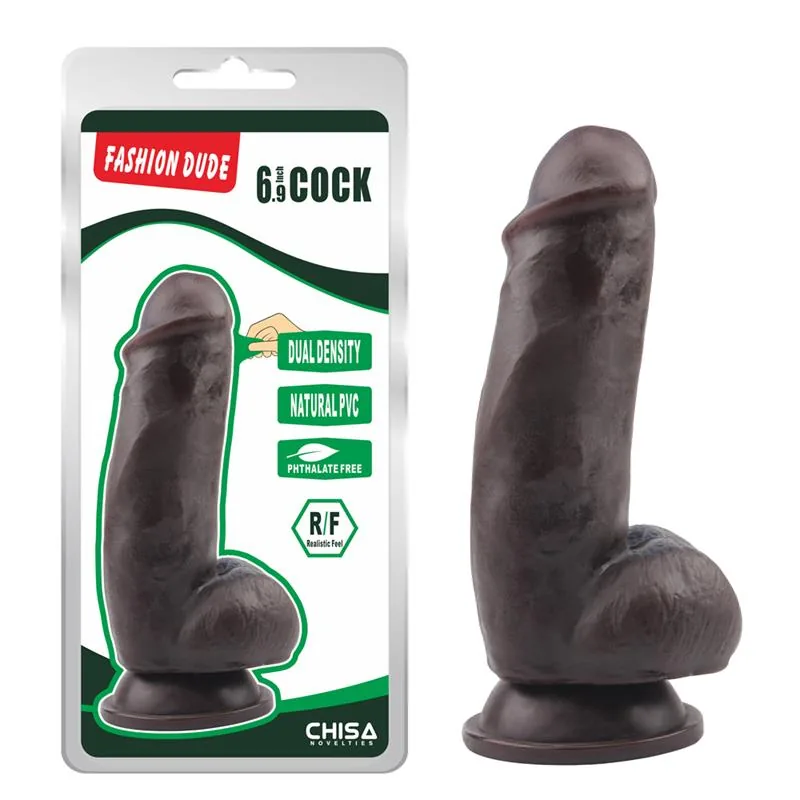 Dildo Fashion Dude Dupla Densidade 17,5 cm Castanho