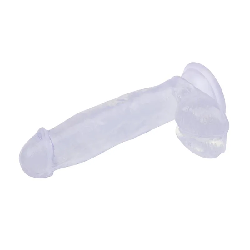 Dildo Hi-Rubber Transparente 17,5 cm — vista 3 de 6