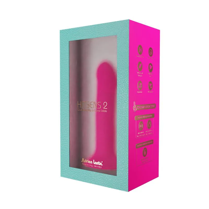 Dildo Hitsens 2 Dupla Densidade Rosa Adrien Lastic — vista 4 de 5
