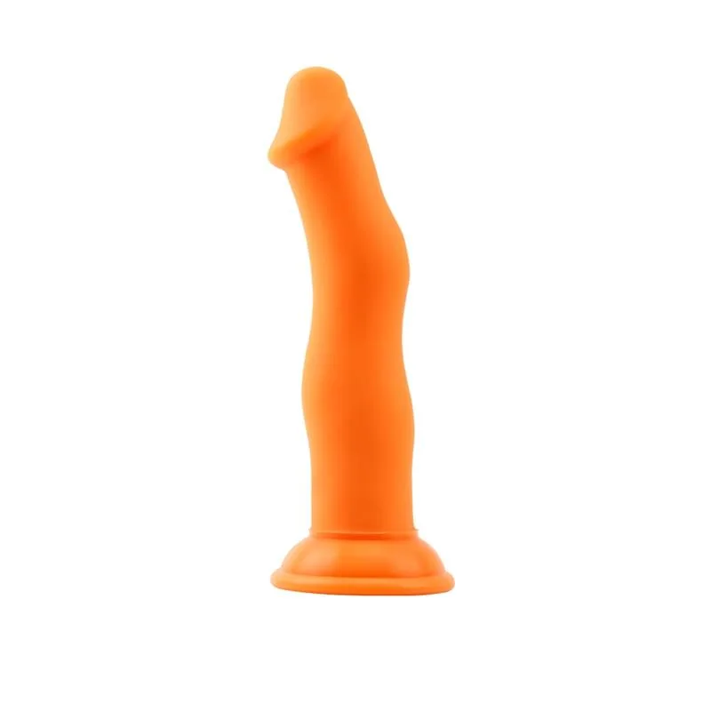 Dildo Jolly D. Laranja Silicone Líquido 22 cm