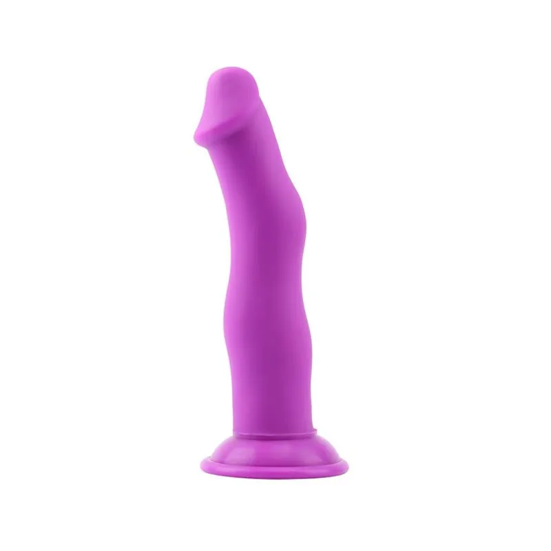 Dildo Jolly D. Roxo Silicone Líquido 22 cm