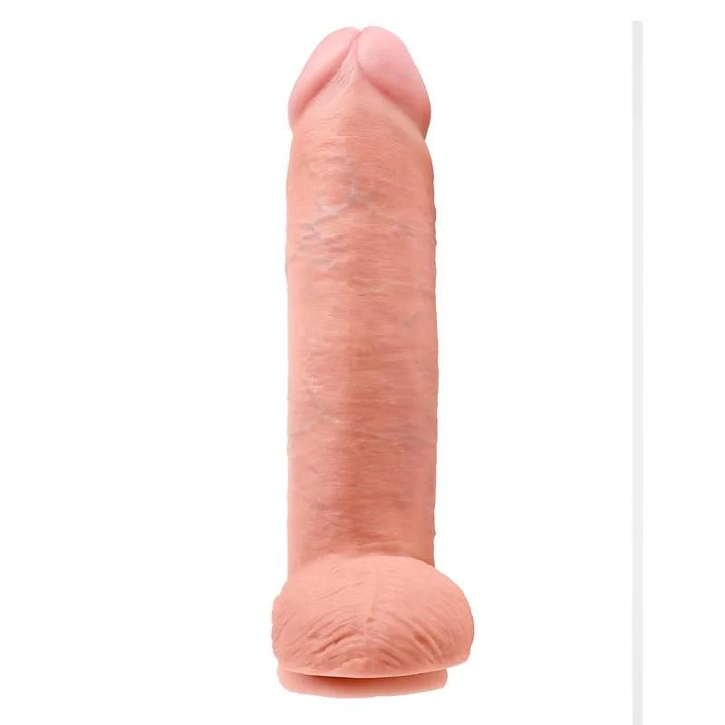 Dildo King Cock com Testículos 30,5 cm Natural — vista 3 de 5