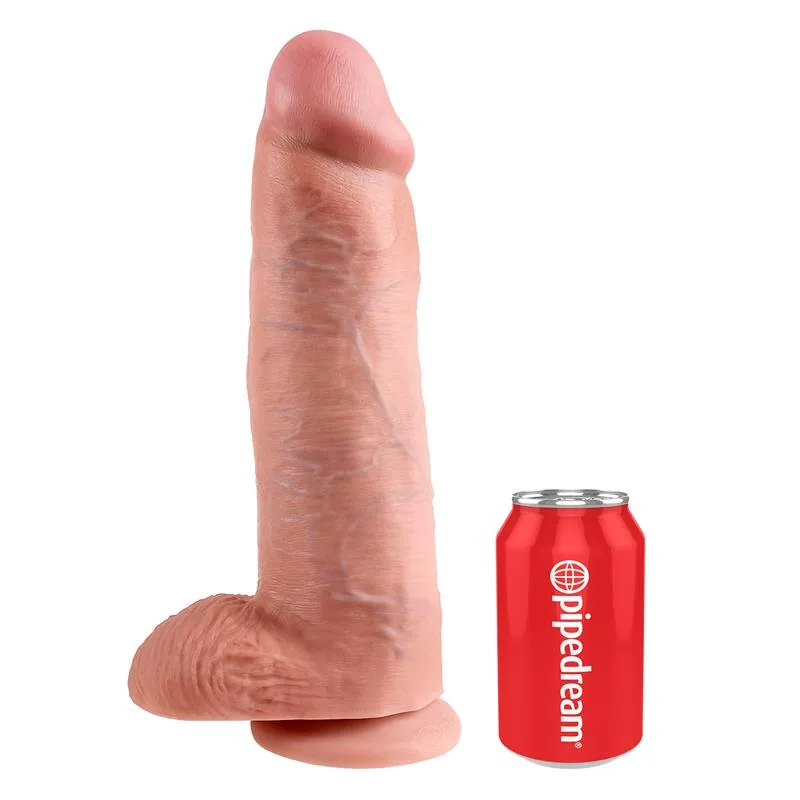Dildo King Cock com Testículos 30,5 cm Natural — vista 4 de 5
