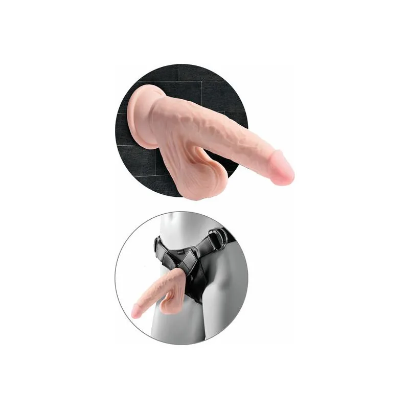 Dildo King Cock Plus Tripla Densidade com Testículos 24,5 cm — vista 4 de 6