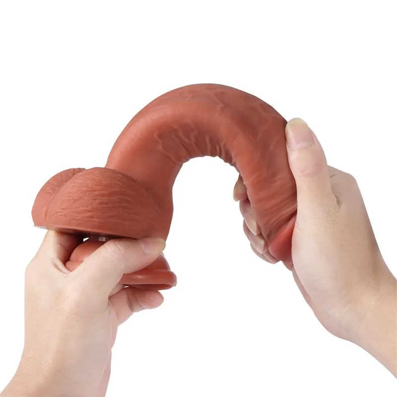 Dildo Leo Dupla Camada Silicone com Ventosa 24 cm Cock for Queen Xise — vista 7 de 9