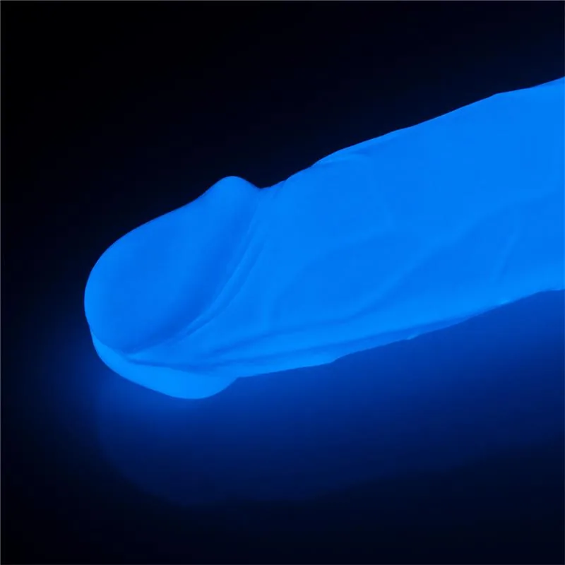 Dildo Lumino Fosforescente Azul TPE Lovetoy — vista 4 de 15