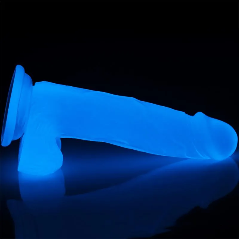 Dildo Lumino Fosforescente Azul TPE Lovetoy — vista 6 de 15