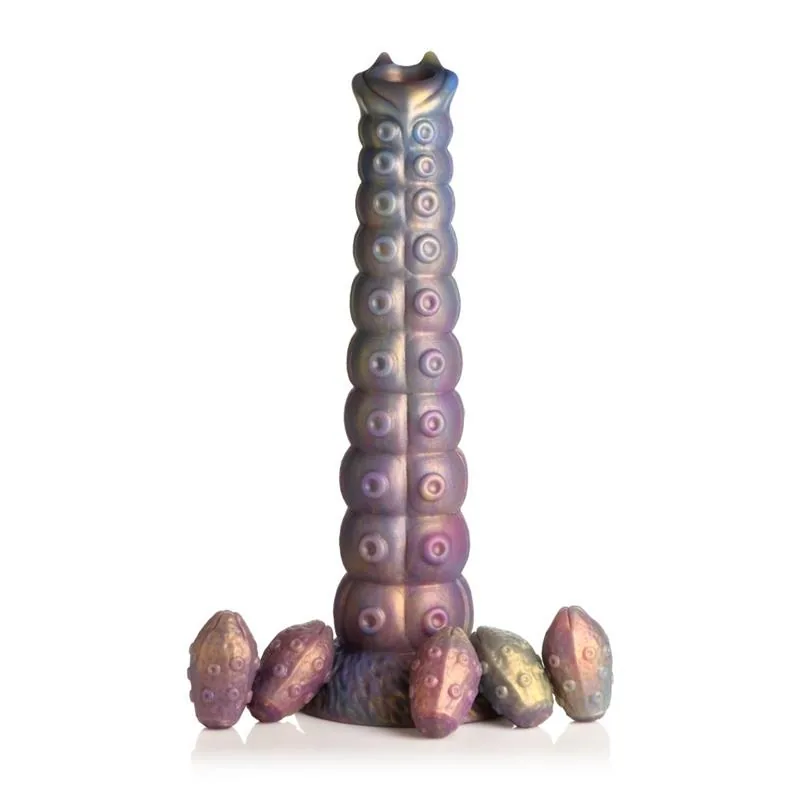 Dildo Ovipositor Fantasia Deep Invader com 5 Ovos e Ventosa Creature Cocks