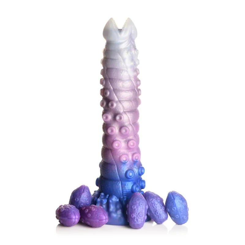 Dildo Ovipositor Tenta-Queen com 6 Ovos Silicone Creature Cocks