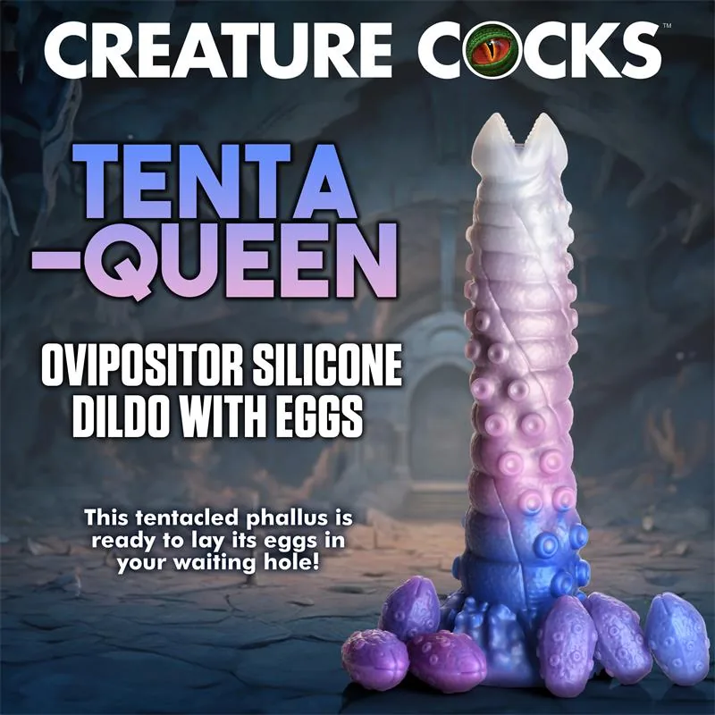 Dildo Ovipositor Tenta-Queen com 6 Ovos Silicone Creature Cocks — vista 11 de 17