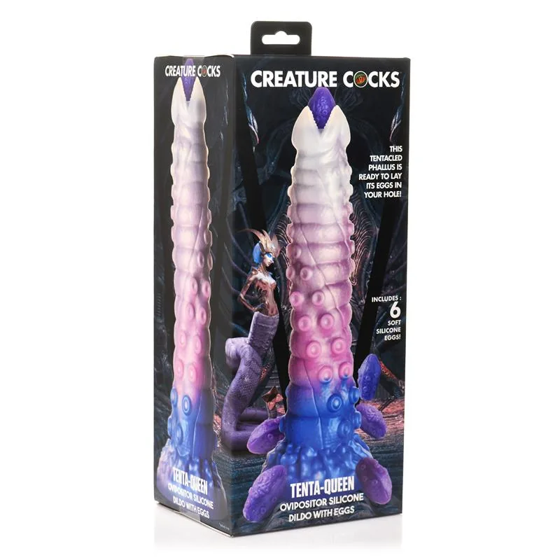 Dildo Ovipositor Tenta-Queen com 6 Ovos Silicone Creature Cocks — vista 17 de 17