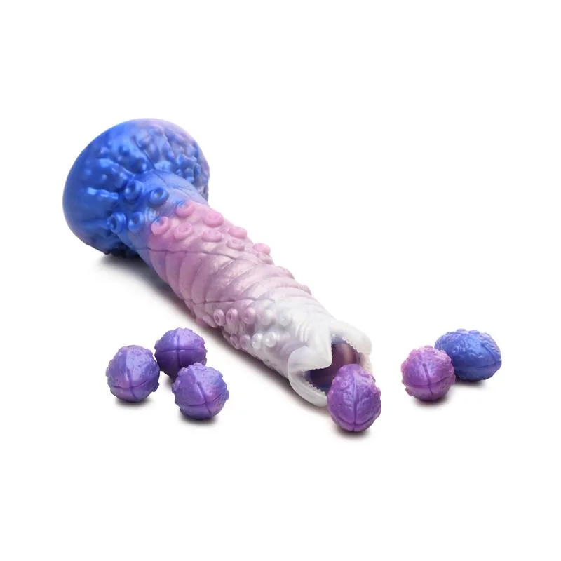 Dildo Ovipositor Tenta-Queen com 6 Ovos Silicone Creature Cocks — vista 4 de 17