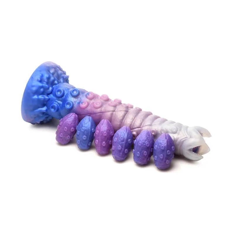 Dildo Ovipositor Tenta-Queen com 6 Ovos Silicone Creature Cocks — vista 5 de 17
