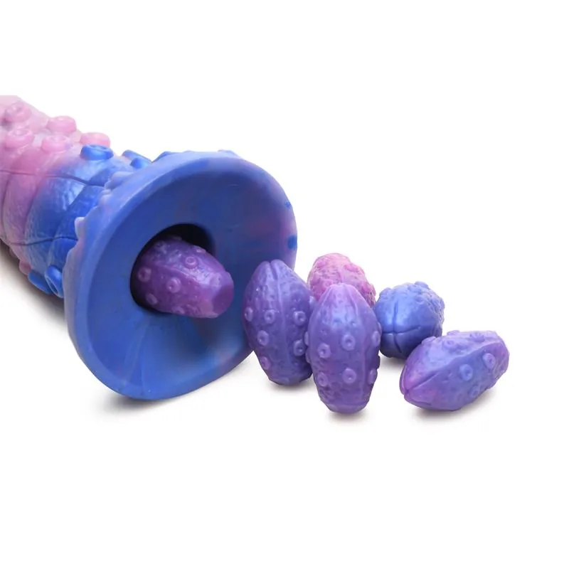 Dildo Ovipositor Tenta-Queen com 6 Ovos Silicone Creature Cocks — vista 7 de 17