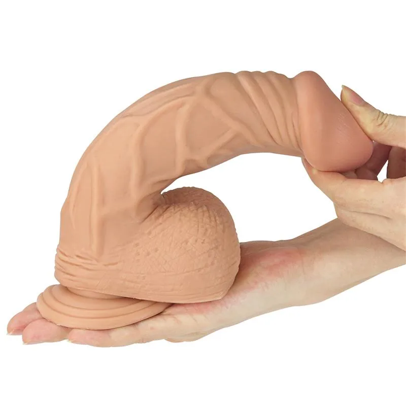 Dildo Real Extreme com Testículos e Ventosa 9 Natural Lovetoy — vista 6 de 9