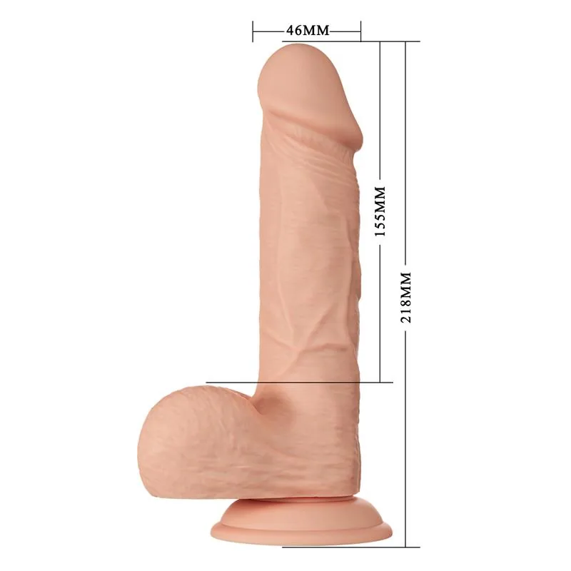 Dildo Realista Bahamut com Testículos e Ventosa 21,8 cm Baile — vista 8 de 9