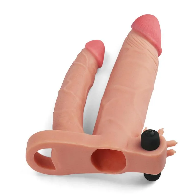 Bainha Peniana Dupla com Vibração Lovetoy 16 cm — vista 2 de 3