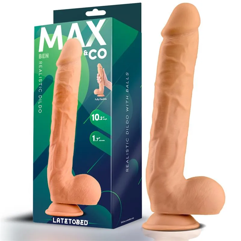 Ben Dildo Realista com Testículos 26 cm Max & Co