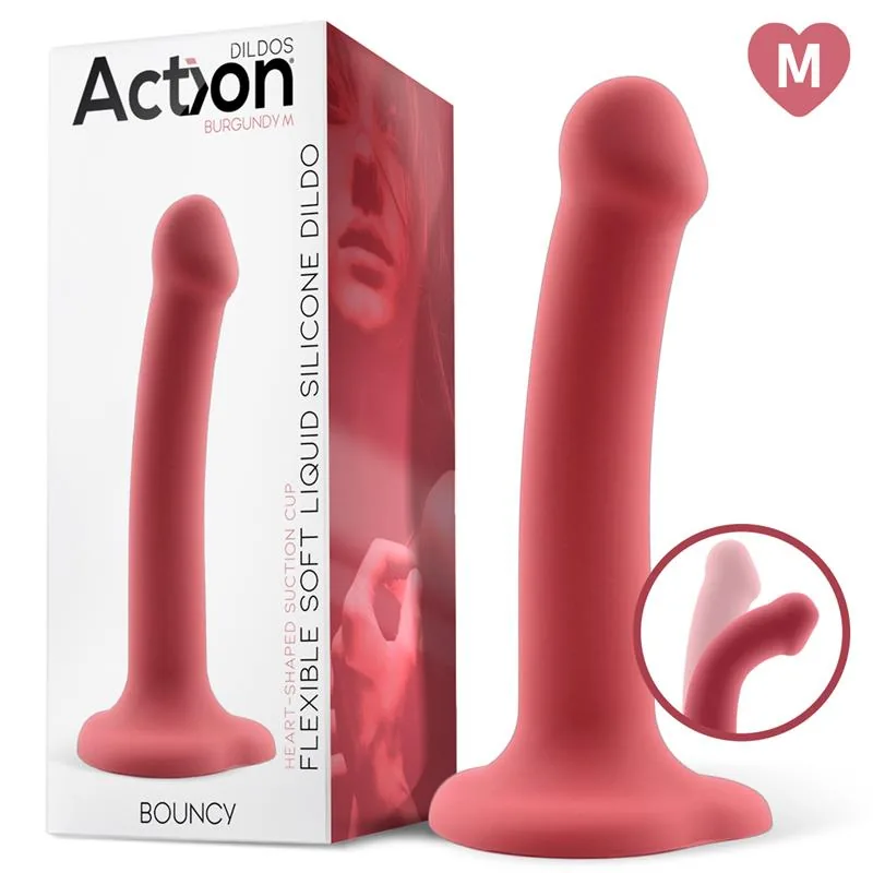 Bouncy Dildo Flexível 7-18 cm Tam. M Action