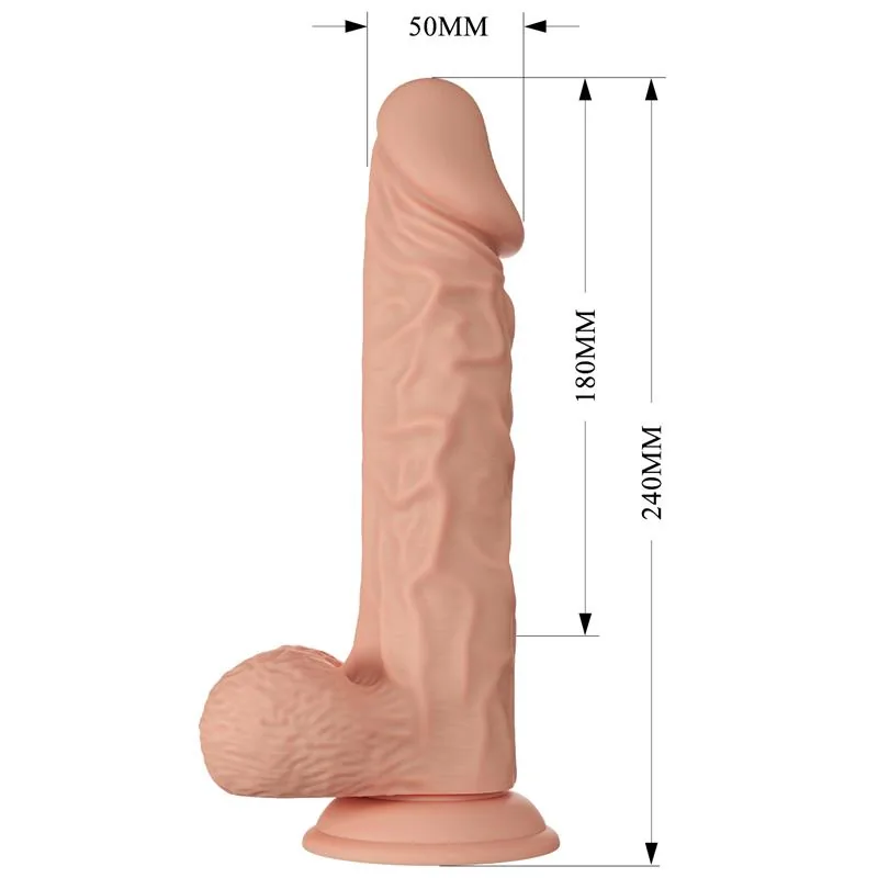 Dildo Realista Buraq com Testículos e Ventosa 24 cm Baile — vista 8 de 9