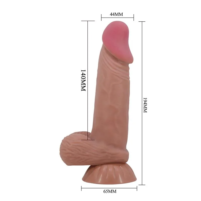 Dildo Realista com Pele Deslizante 19,4 cm — vista 9 de 10
