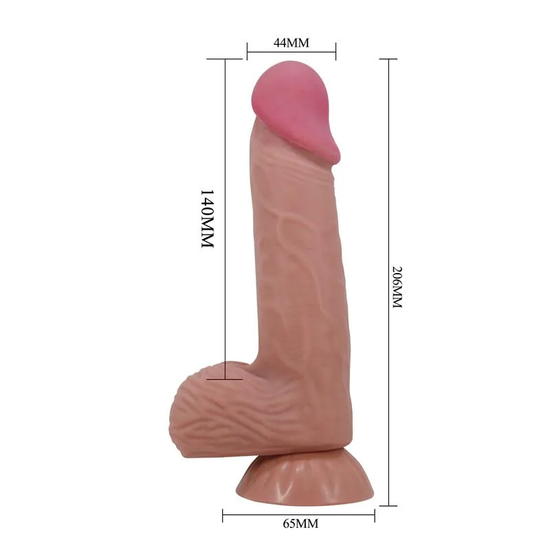 Dildo Realista com Pele Deslizante 20,6 cm — vista 8 de 9