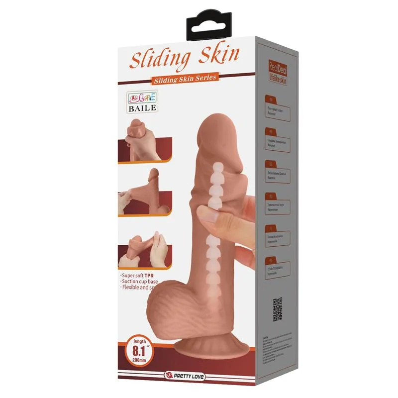 Dildo Realista com Pele Deslizante 20,6 cm — vista 9 de 9