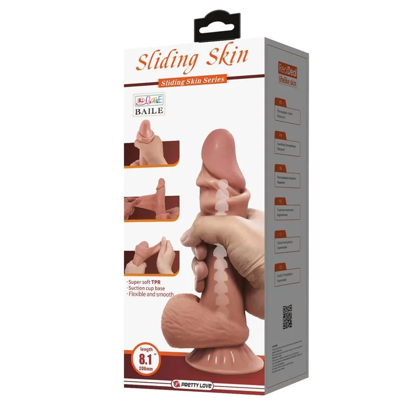 Dildo Realista com Pele Deslizante 21,8 cm — vista 10 de 10