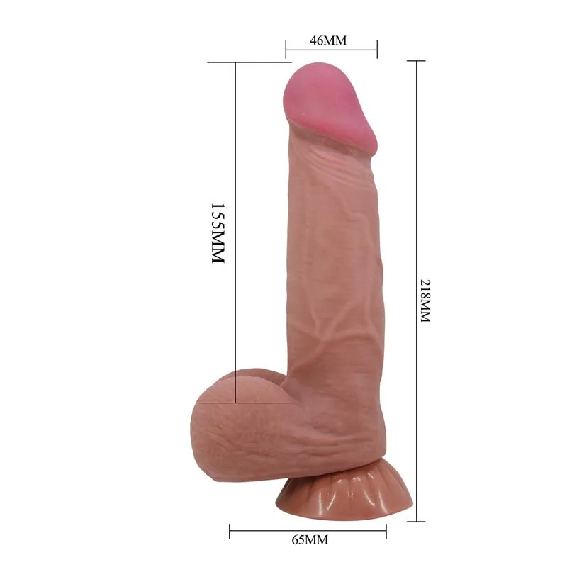 Dildo Realista com Pele Deslizante 21,8 cm — vista 9 de 10