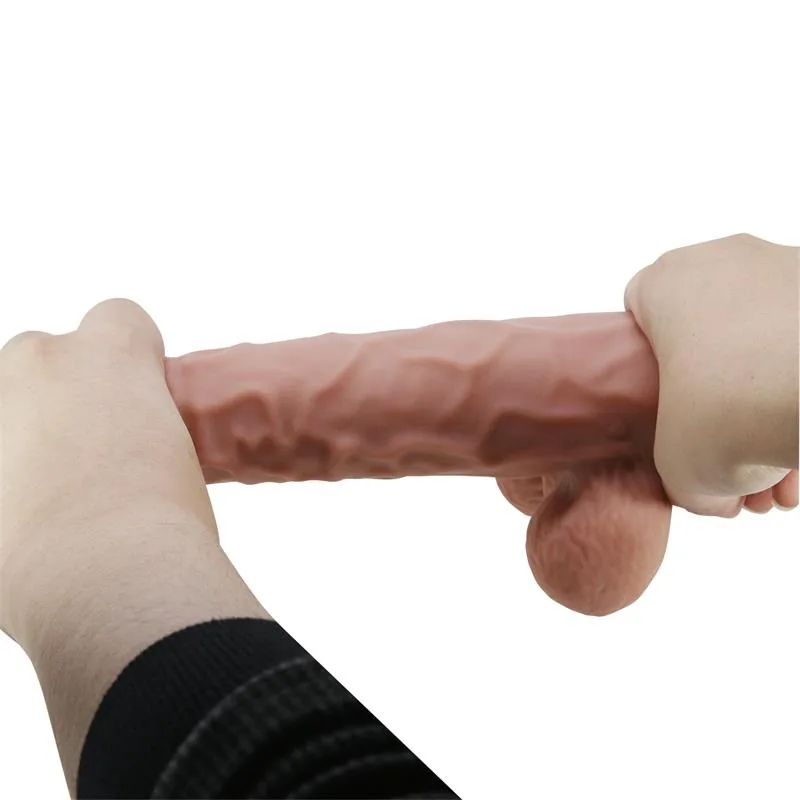 Dildo Realista com Pele Deslizante 24 cm — vista 8 de 10