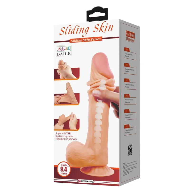 Dildo Realista com Pele Deslizante 24 cm — vista 11 de 11