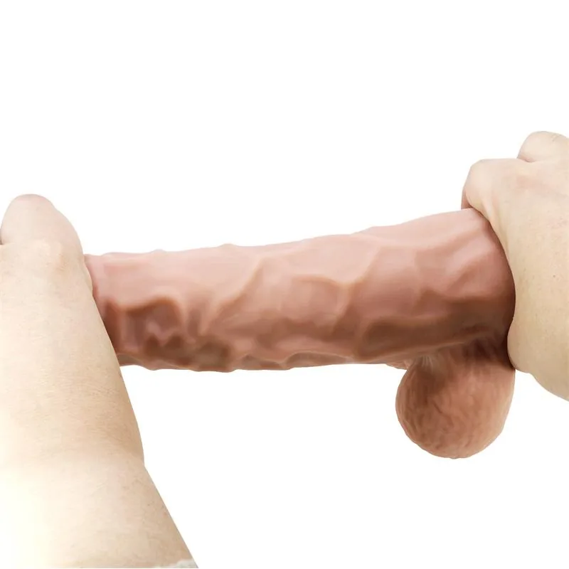 Dildo Realista com Pele Deslizante 24 cm — vista 7 de 11
