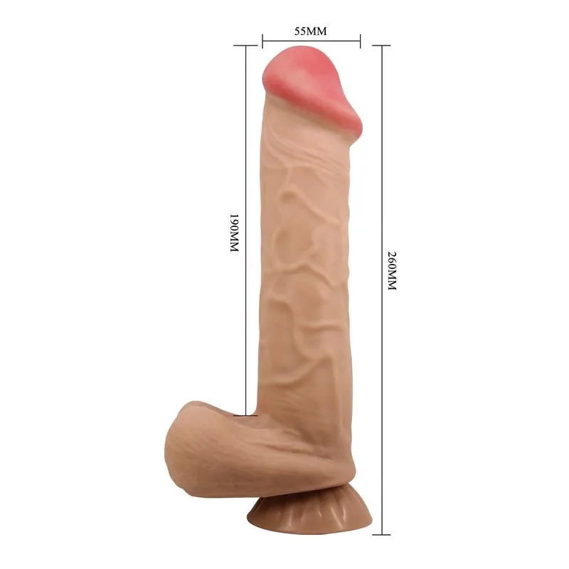 Dildo Realista com Pele Deslizante 26 cm — vista 8 de 9