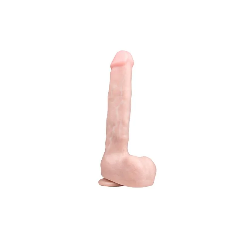 Dildo Realista com Testículos e Ventosa 29,5 cm Natural Easytoys