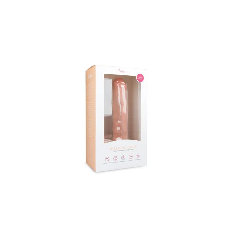 Dildo Realista com Testículos e Ventosa 29,5 cm Natural Easytoys — vista 5 de 5