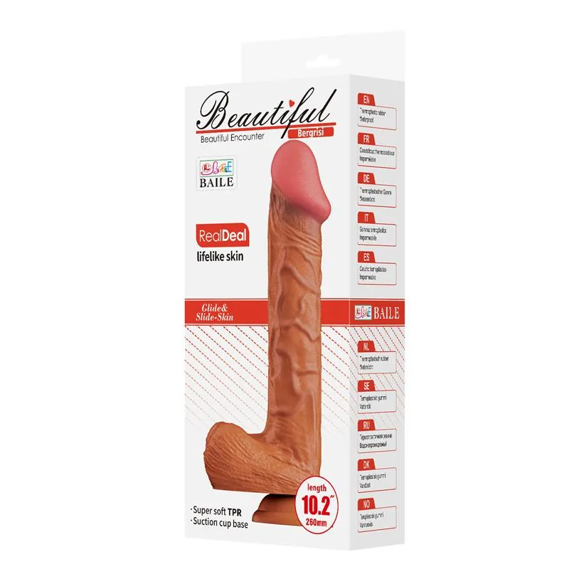 Dildo Realista Curvo Bergrisi com Ventosa 26 cm — vista 8 de 8
