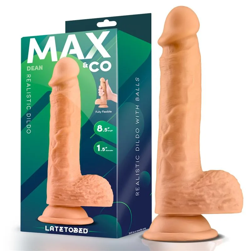 Dean Dildo Realista com Testículos 22 cm Max & Co