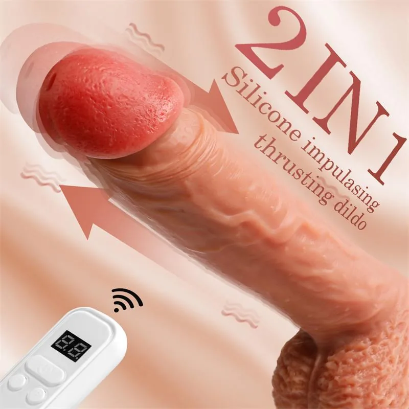 Dildo Dean com Vaivém e Vibração Xise 22 cm — vista 3 de 3