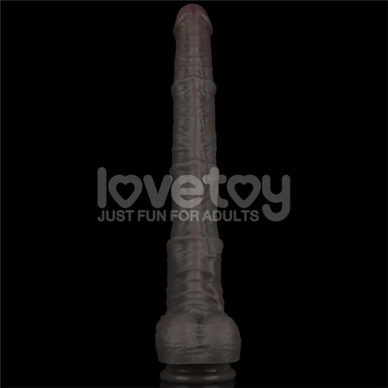 Dildo Articulável Dupla Camada XXL Lovetoy Natural 40 cm — vista 2 de 3