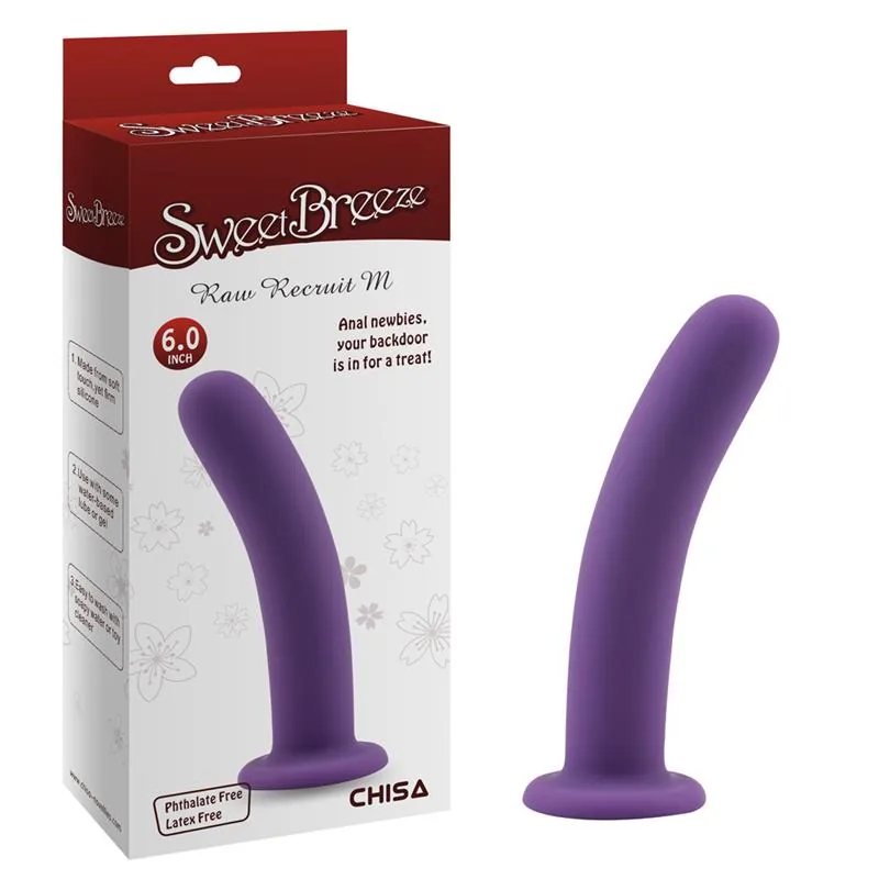 Dildo Raw Recruit Chisa Roxo Tamanho M 17 cm