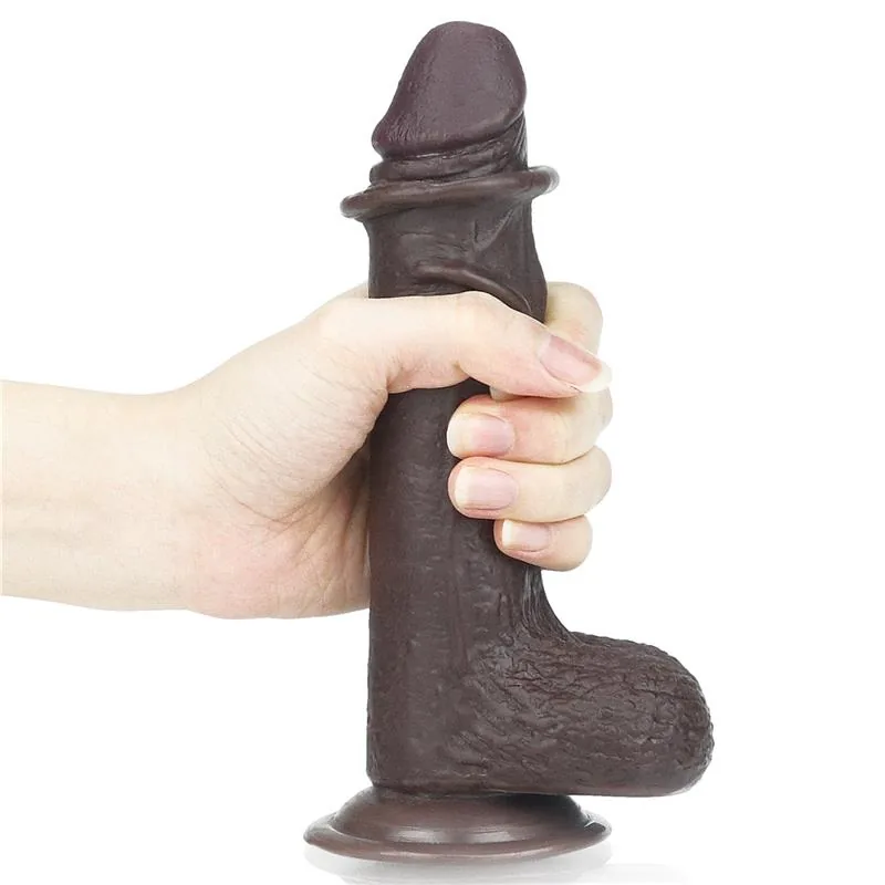 Dildo com Pele Retrátil 7 Preto